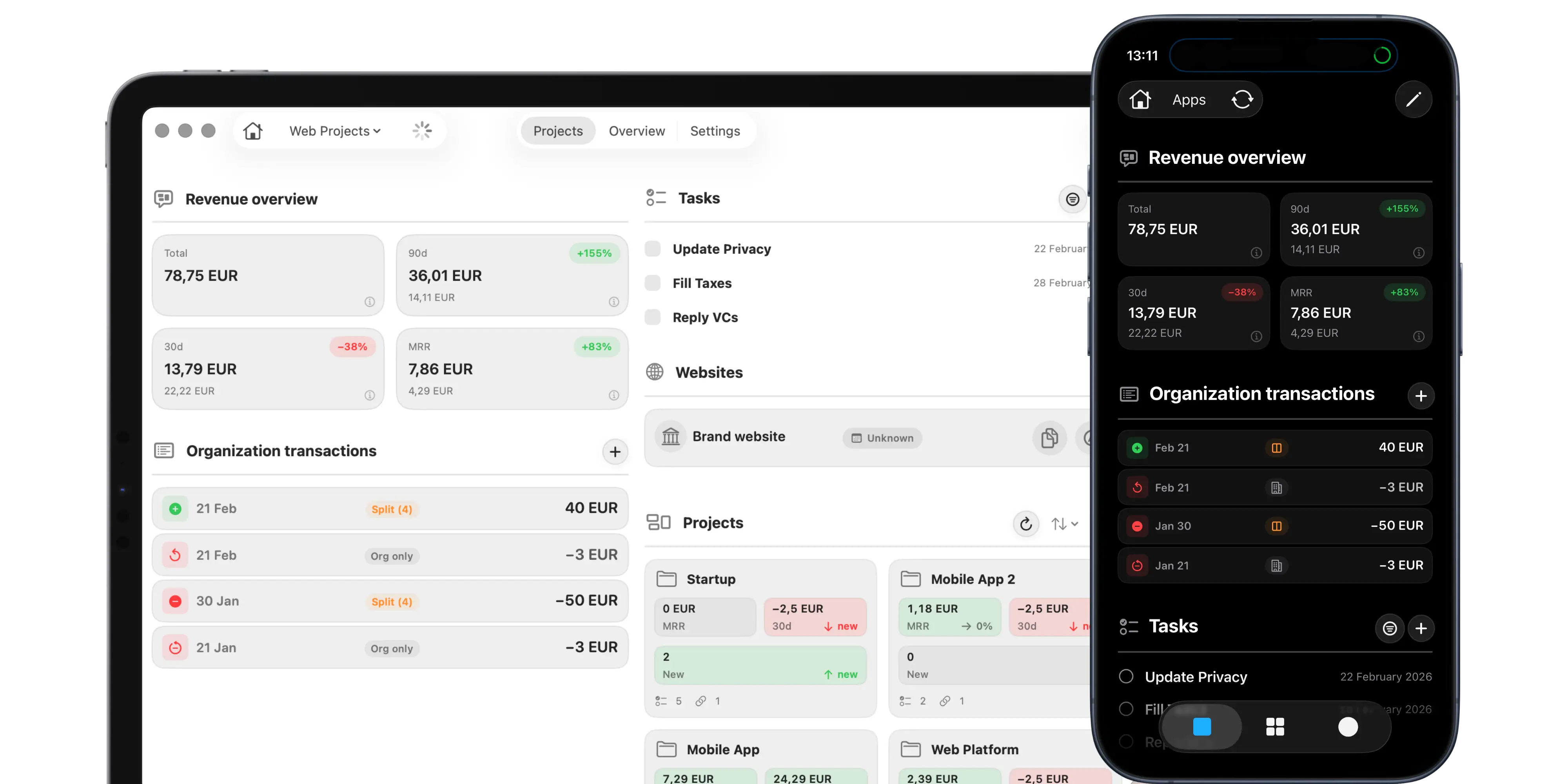 Automatic revenue sync
